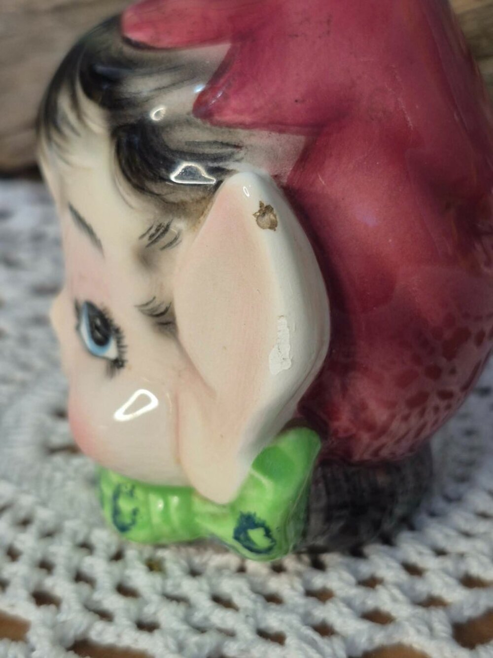 LEFTON 1950s Vintage Red Pixie Elf Salt & Pepper Shakers - Picture 11 of 12